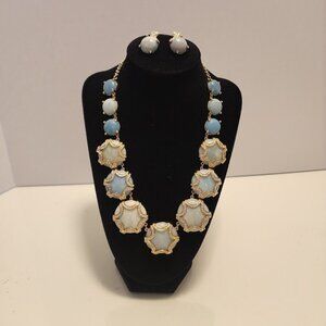 Kate Spade New York Blue Crystal Necklace and Earrings